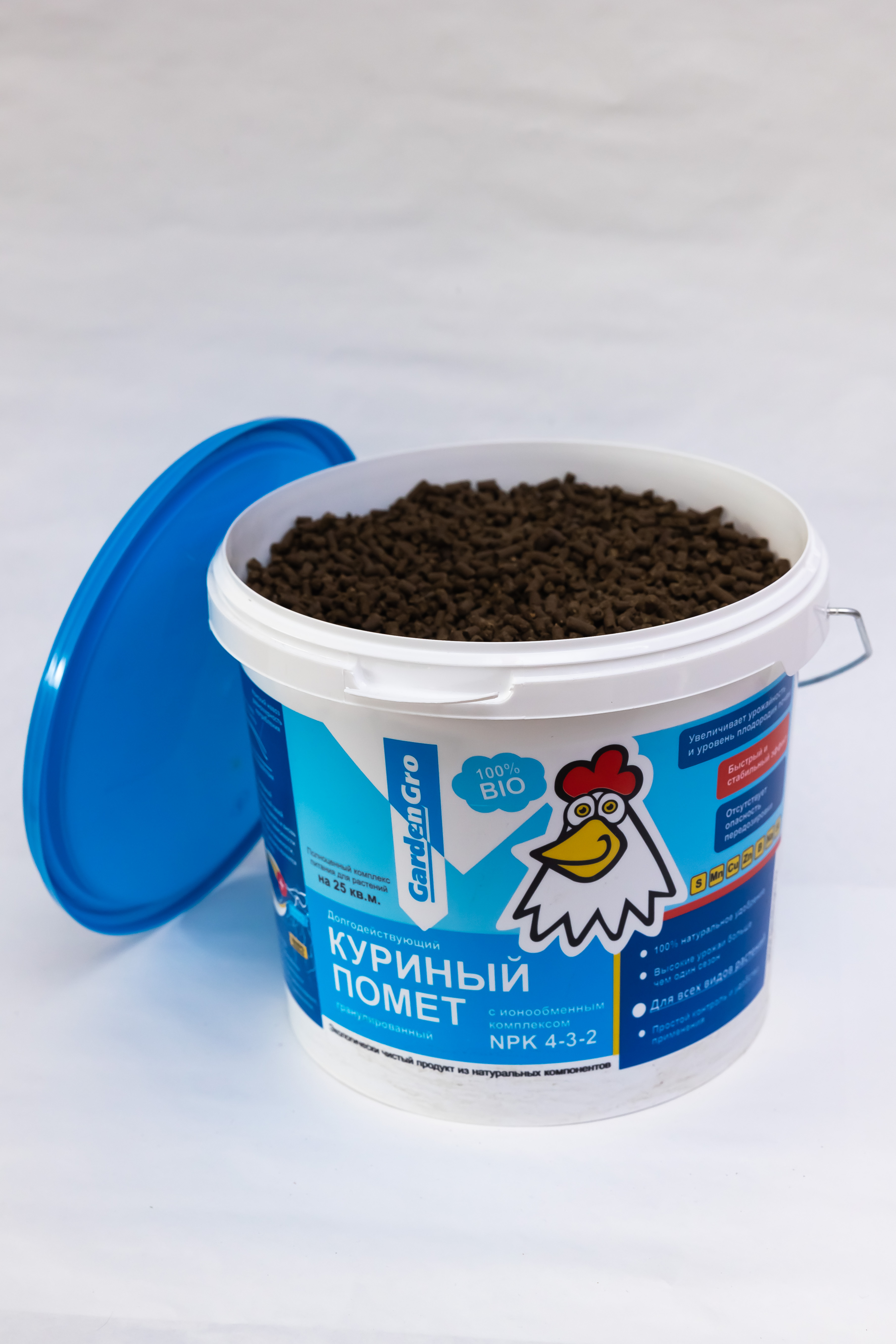 Изображение товара Гранулированный куриный помет GARDENGRO – органическое удобрение