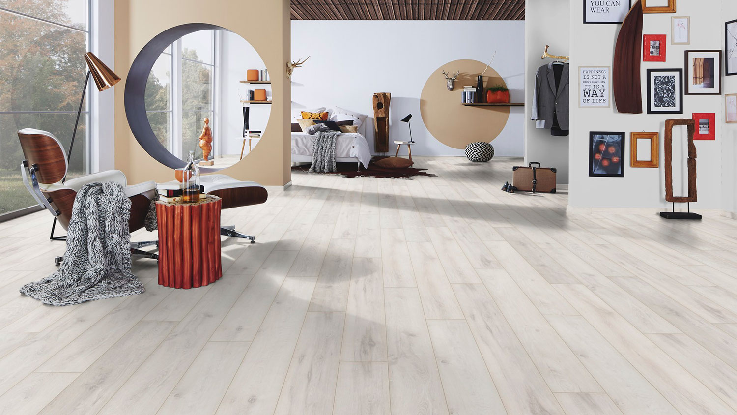 Изображение товара Ламинат Expert Choice Дуб Айсберг 33 класс 12 мм 1,48 м² — влагостойкий, прочный, эстетичный дизайн
