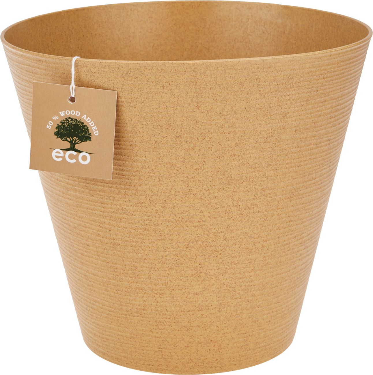 Изображение товара Цветочный горшок ЧЕТЫРЕ СЕЗОНА Конус Эко D 22,5, 5,2, горчичный, со вставкой