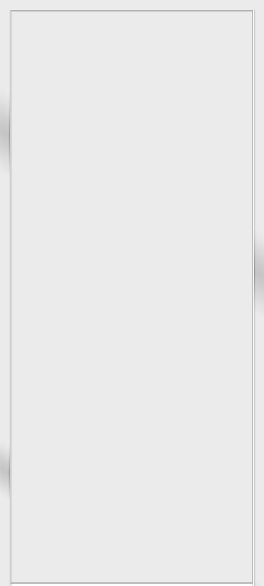 Изображение товара Глухое грунтованное дверное полотно INVISIBLE 600х2000 мм VellDoris