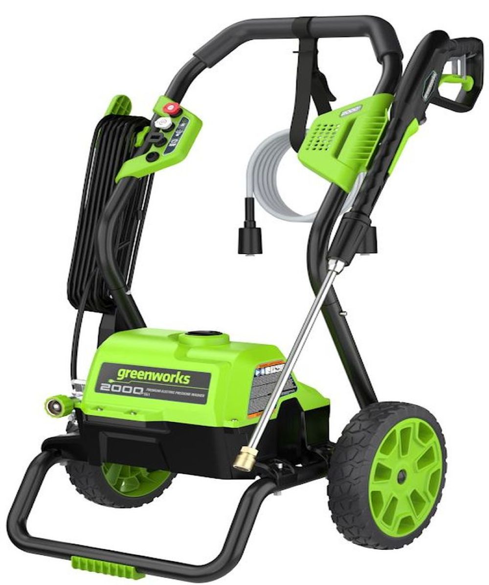 Изображение товара Мойка высокого давления Greenworks GPW2000 2 кВт 140 Бар с комплектом насадок