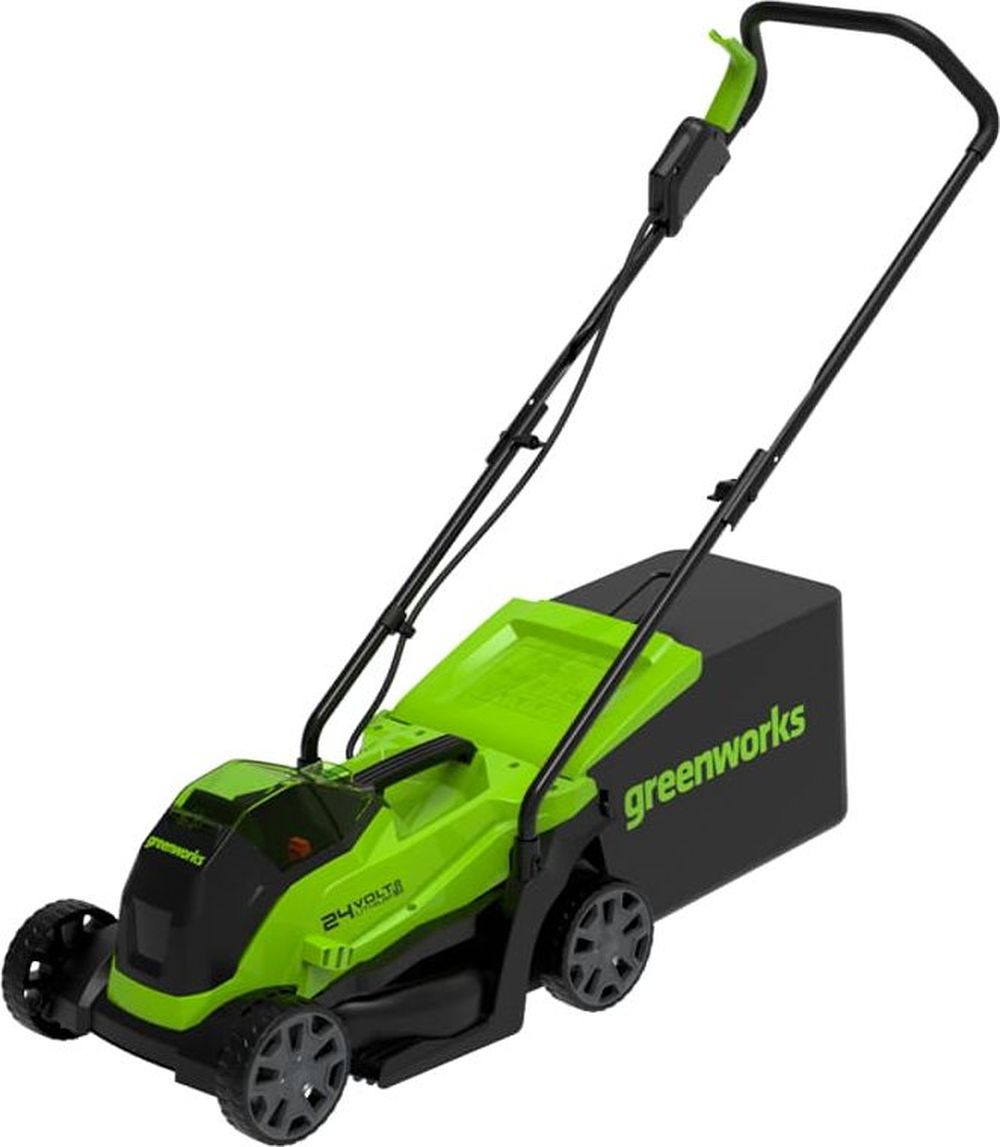 Изображение товара Аккумуляторная газонокосилка GreenWorks GD24LM33K2 24В 33 см с аккумулятором