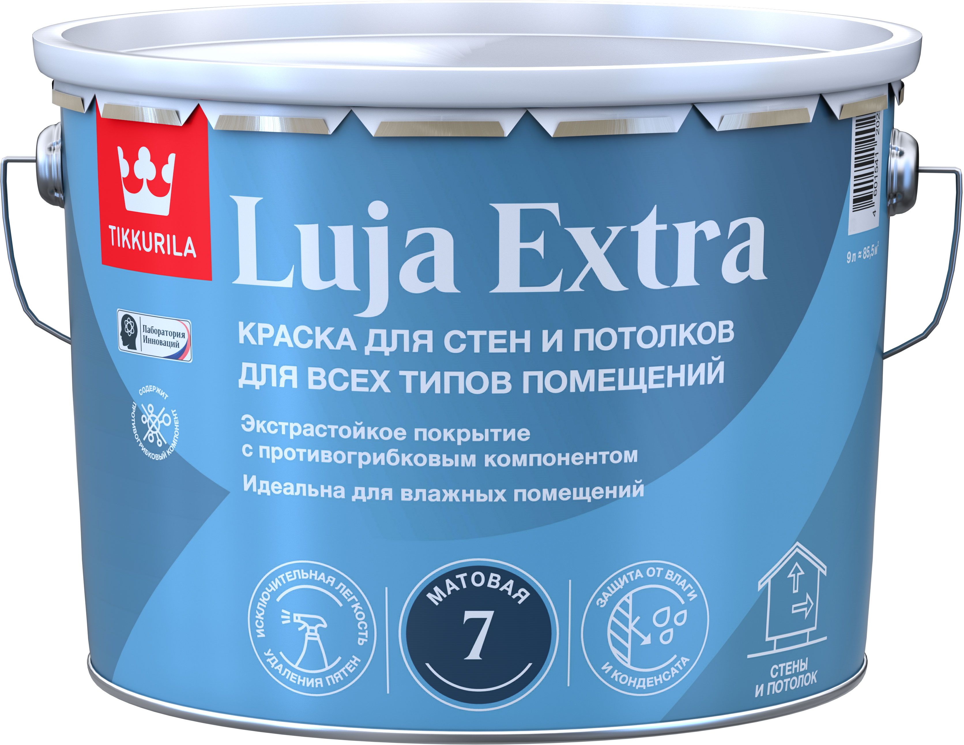 Изображение товара Акрилатная интерьерная матовая краска Tikkurila LUJA EXTRA 9 л для стен и потолков
