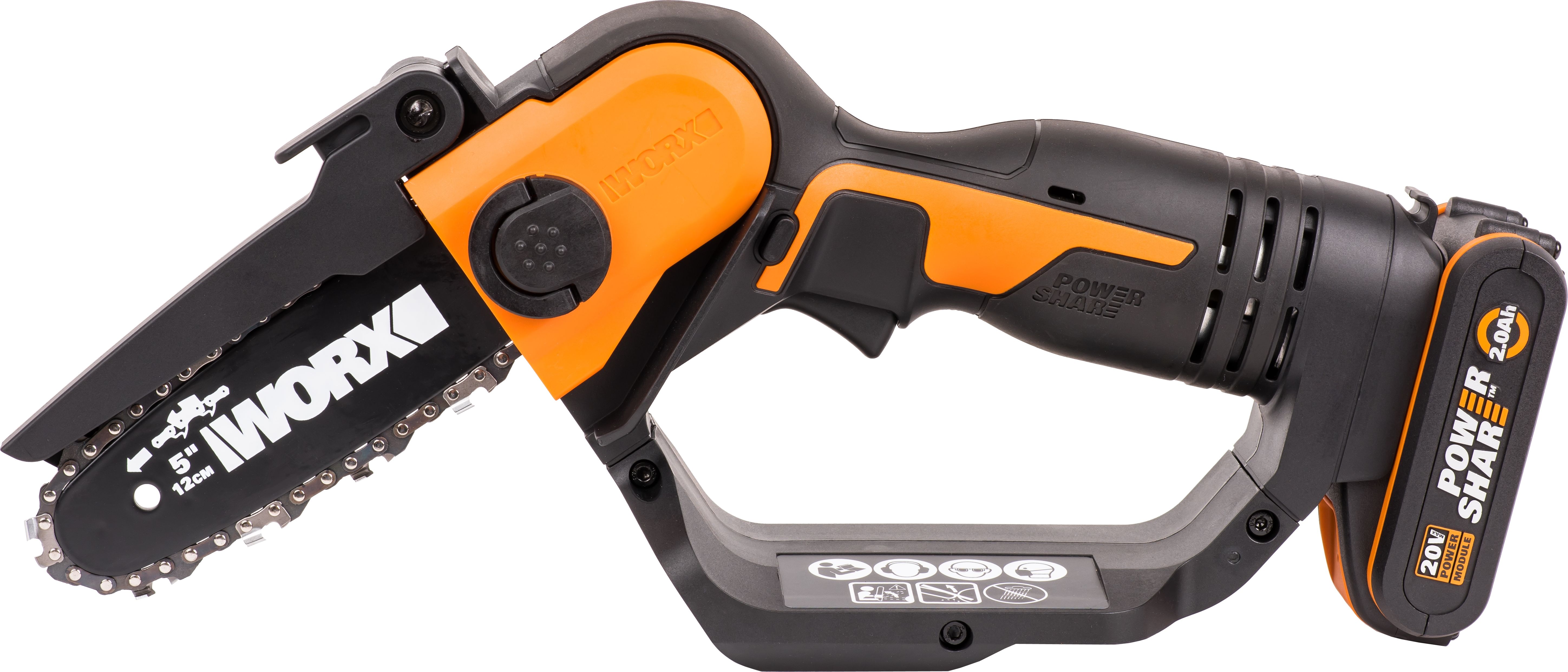 Изображение товара Аккумуляторная цепная пила Worx WG324E 20В 12 см для садовых работ
