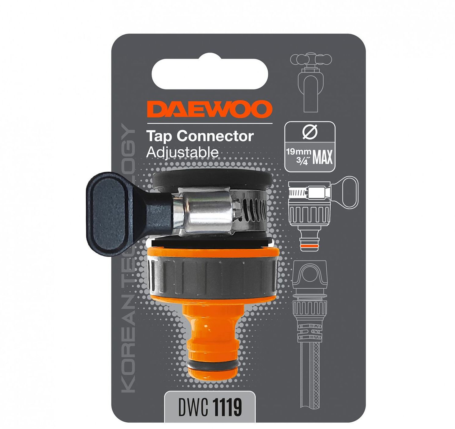 Изображение товара Адаптер для крана безрезьбовой Daewoo DWC 1119 до 3/4" (19 мм)