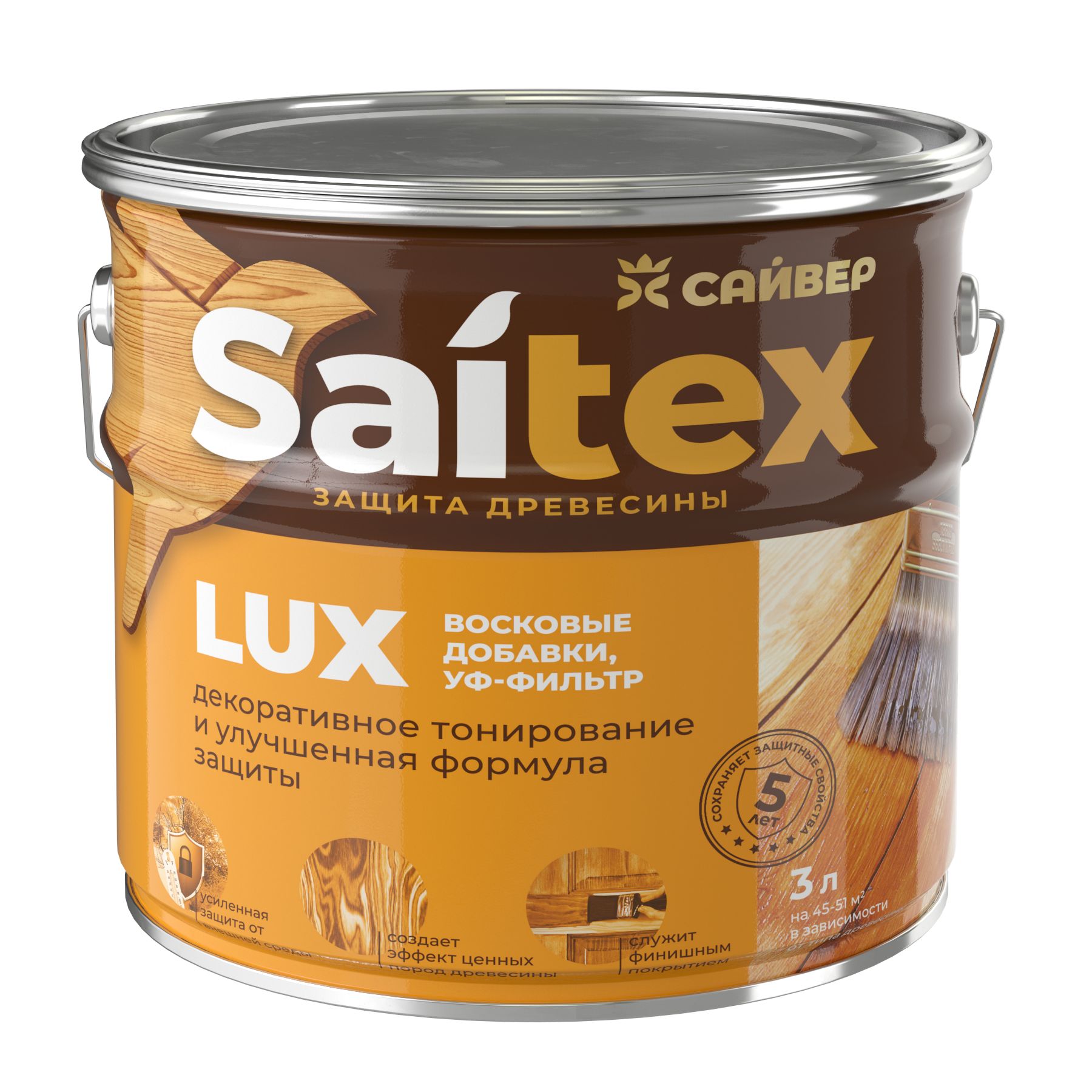 Изображение товара Антисептик алкидный Saitex Lux орегон 3л