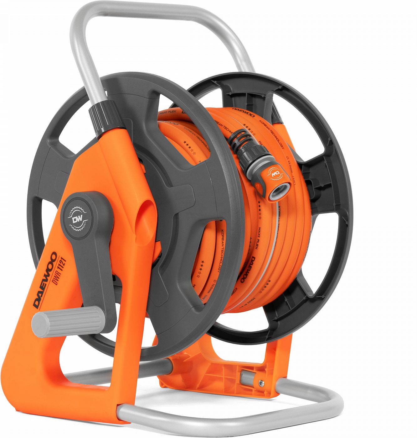 Изображение товара Катушка для шланга DAEWOO DWR 1121 с 20 м шлангом и набором для полива