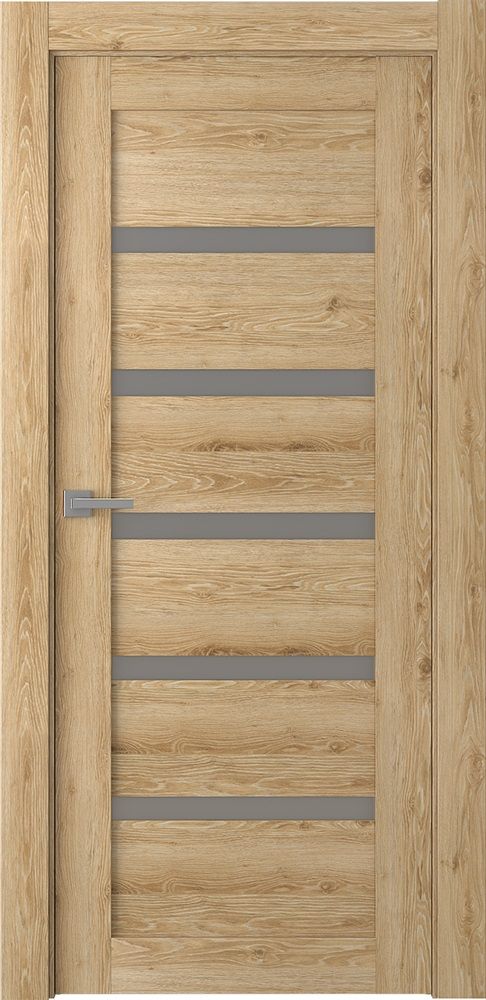 Изображение товара Межкомнатная дверь "LEORA" из массива и стекла 80 см, золотистая, современный стиль