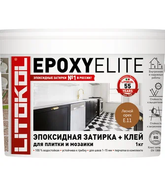 Изображение товара Затирка LITOKOL EpoxyElite E.11 лесной орех 1 кг