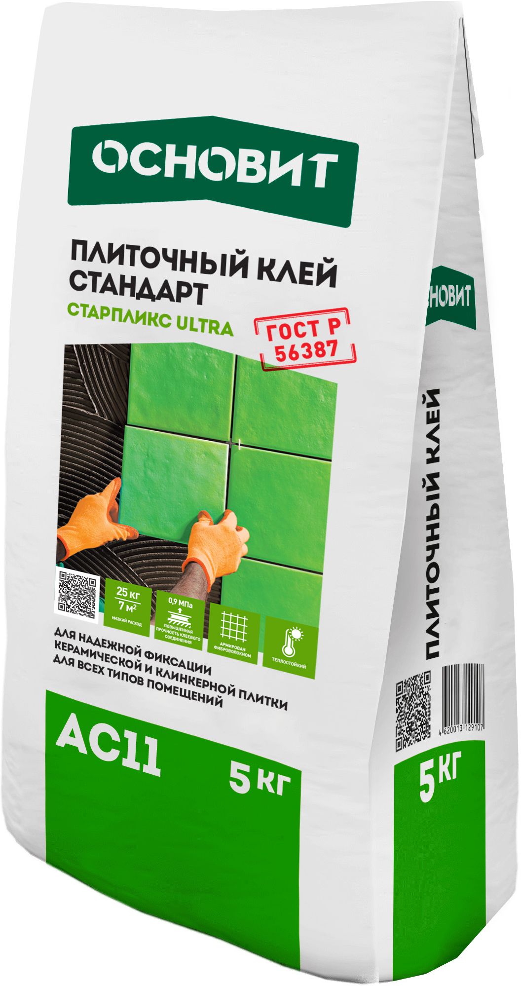 Изображение товара Клей универсальный для плитки ОСНОВИТ СТАРПЛИКС AC11 [C1] 5 кг