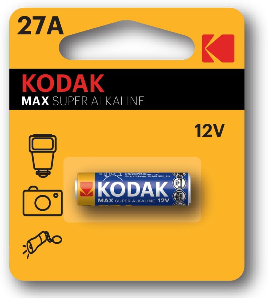 Изображение товара Батарейка Kodak LR6/27A щелочная алкалиновая 12В 1 шт.