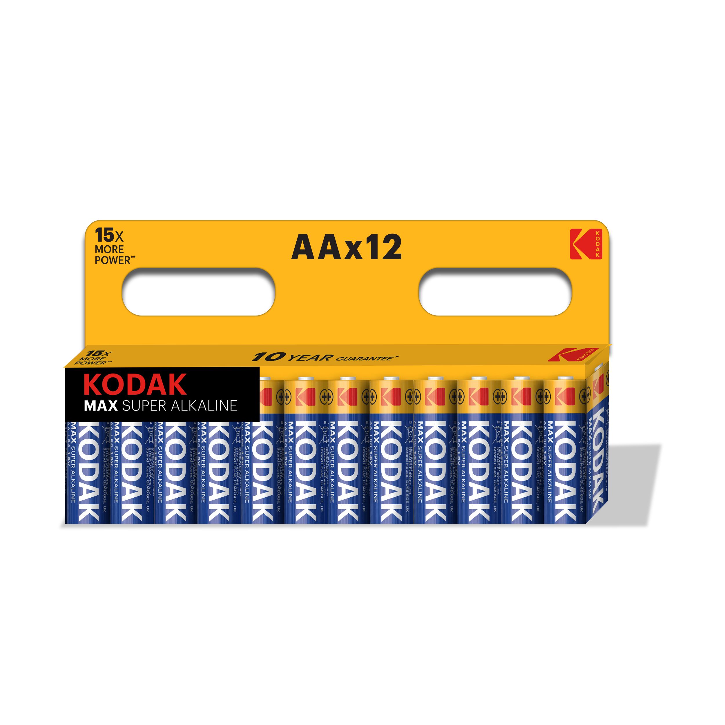 Изображение товара Алкалиновые батарейки AA Kodak LR03, 12 шт. для домашних устройств