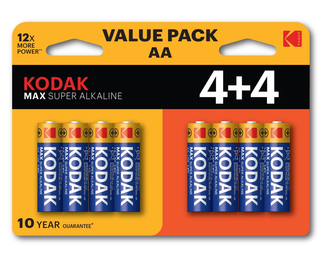 Изображение товара Алкалиновые батарейки Kodak LR6/AA, 8 шт.
