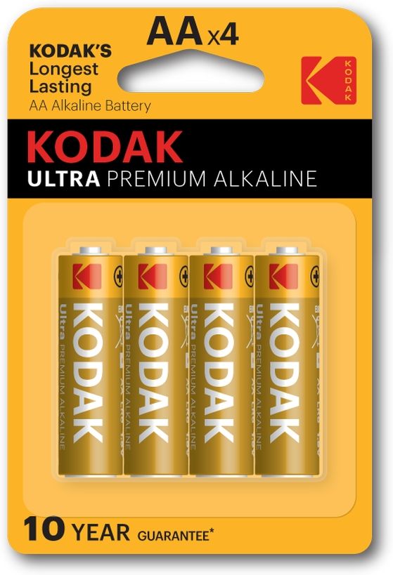 Изображение товара Алкалиновые батарейки Kodak LR6/AA 4 шт ультра-алькалиновые для цифровых устройств