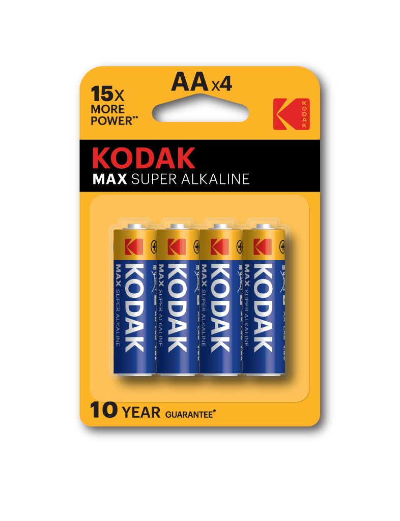 Изображение товара Алкалиновые батарейки Kodak AA 4 шт. щелочные длительный срок службы