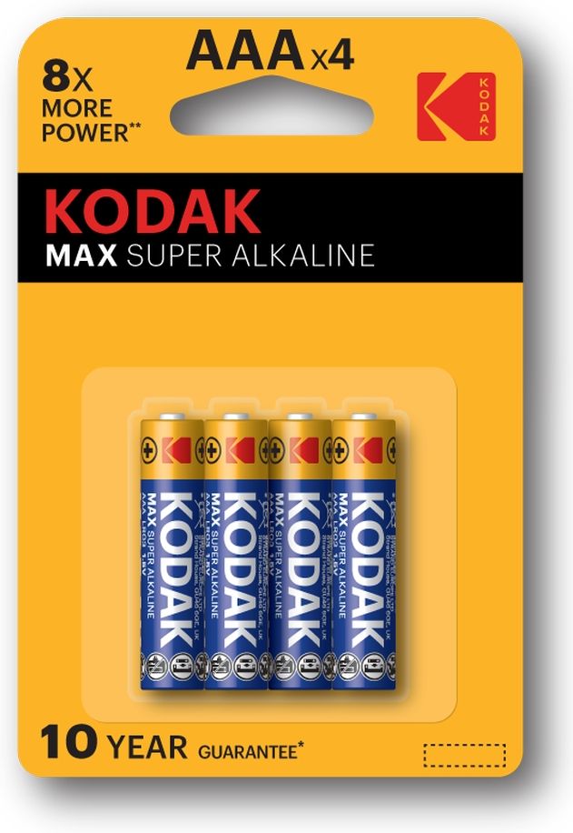 Изображение товара Алкалиновые батарейки Kodak LR03/AAA MAX SUPER Alkaline 4 шт.