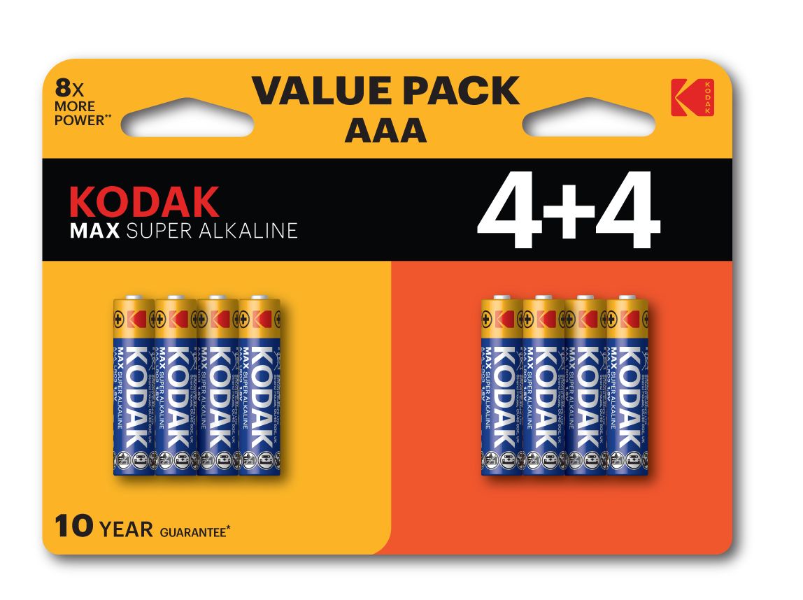 Изображение товара Алкалиновые батарейки Kodak LR03/AAA, 8 шт.