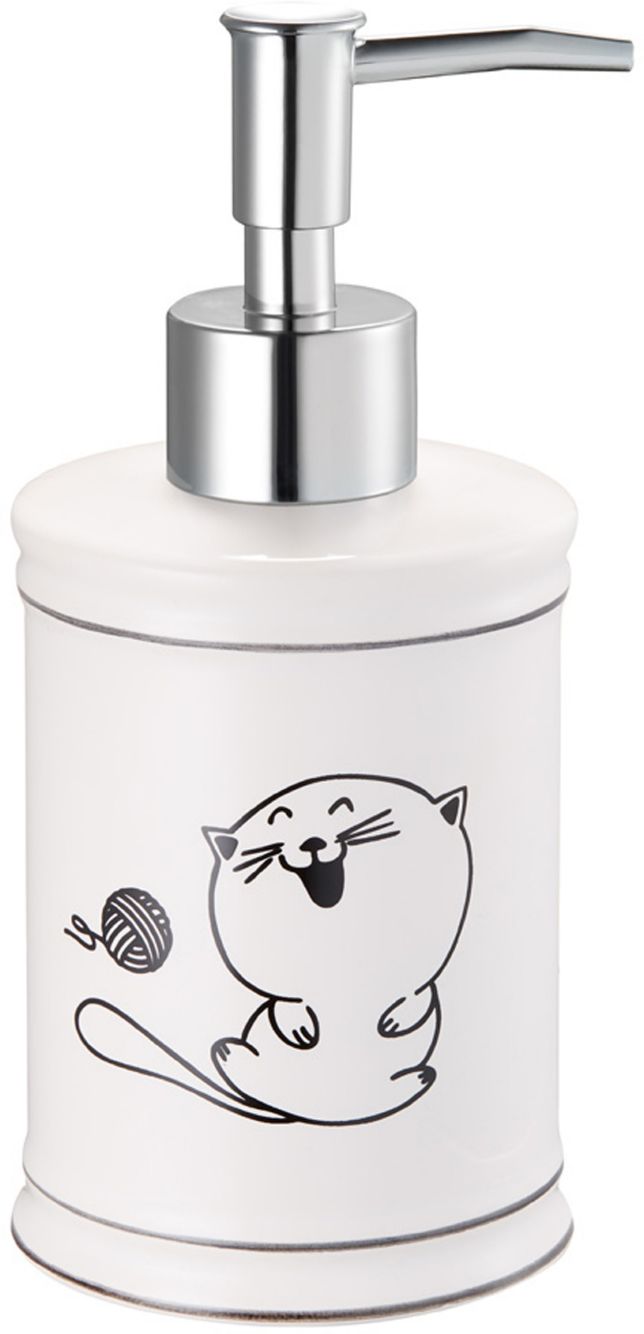Изображение товара Дозатор для жидкого мыла Fora Happy Cats настольный керамика