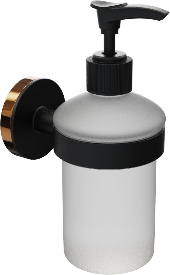Изображение товара Дозатор для жидкого мыла Fora LORD черный настенный из нержавеющей сталі