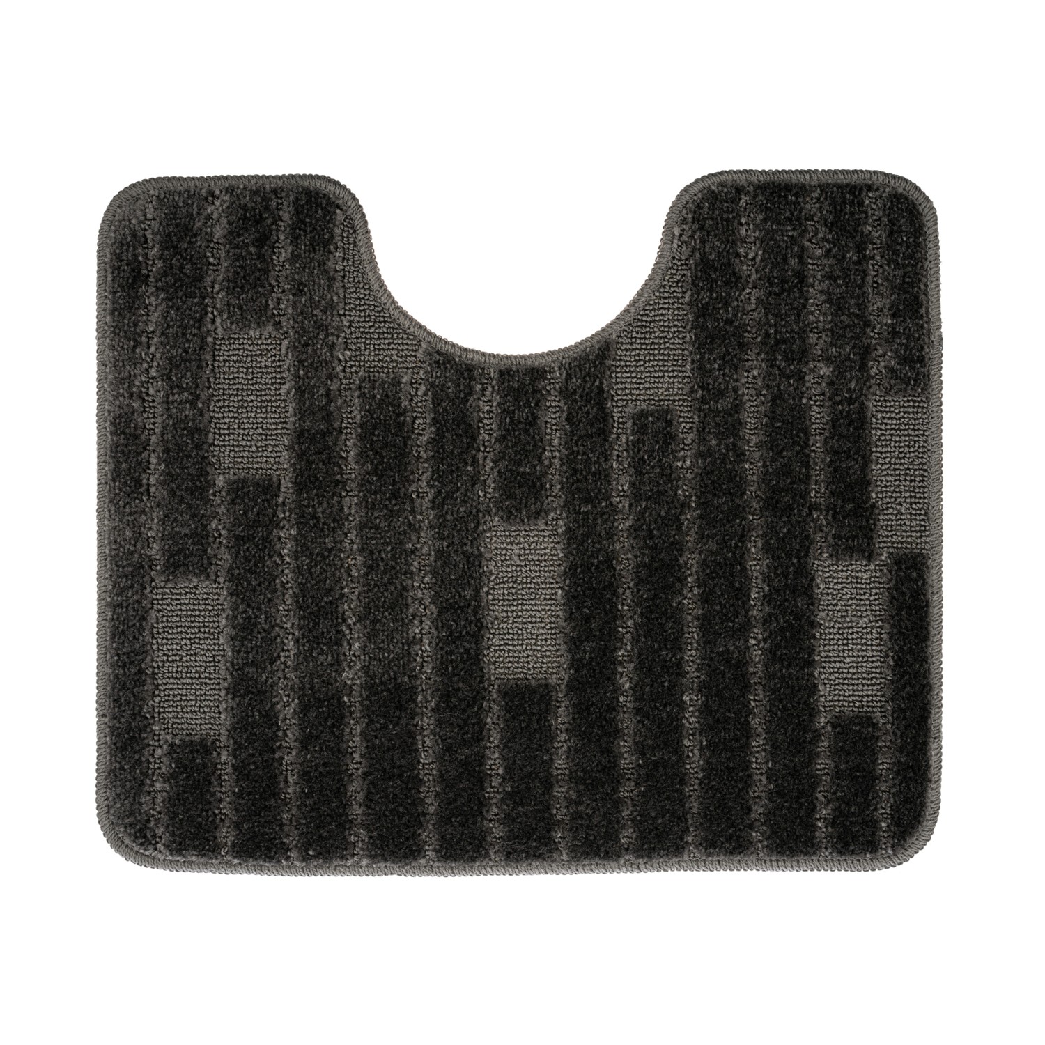 Изображение товара Коврик для ванной комнаты Fora TWISTER BLACK 50x60 см стильный влаговпитывающий текстильный