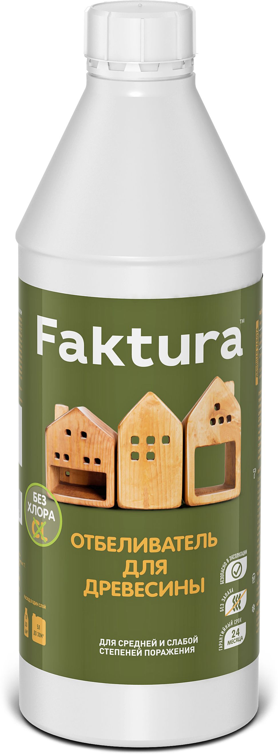 Изображение товара Отбеливатель для древесины FAKTURA 1 л - глубокое очищение и осветление