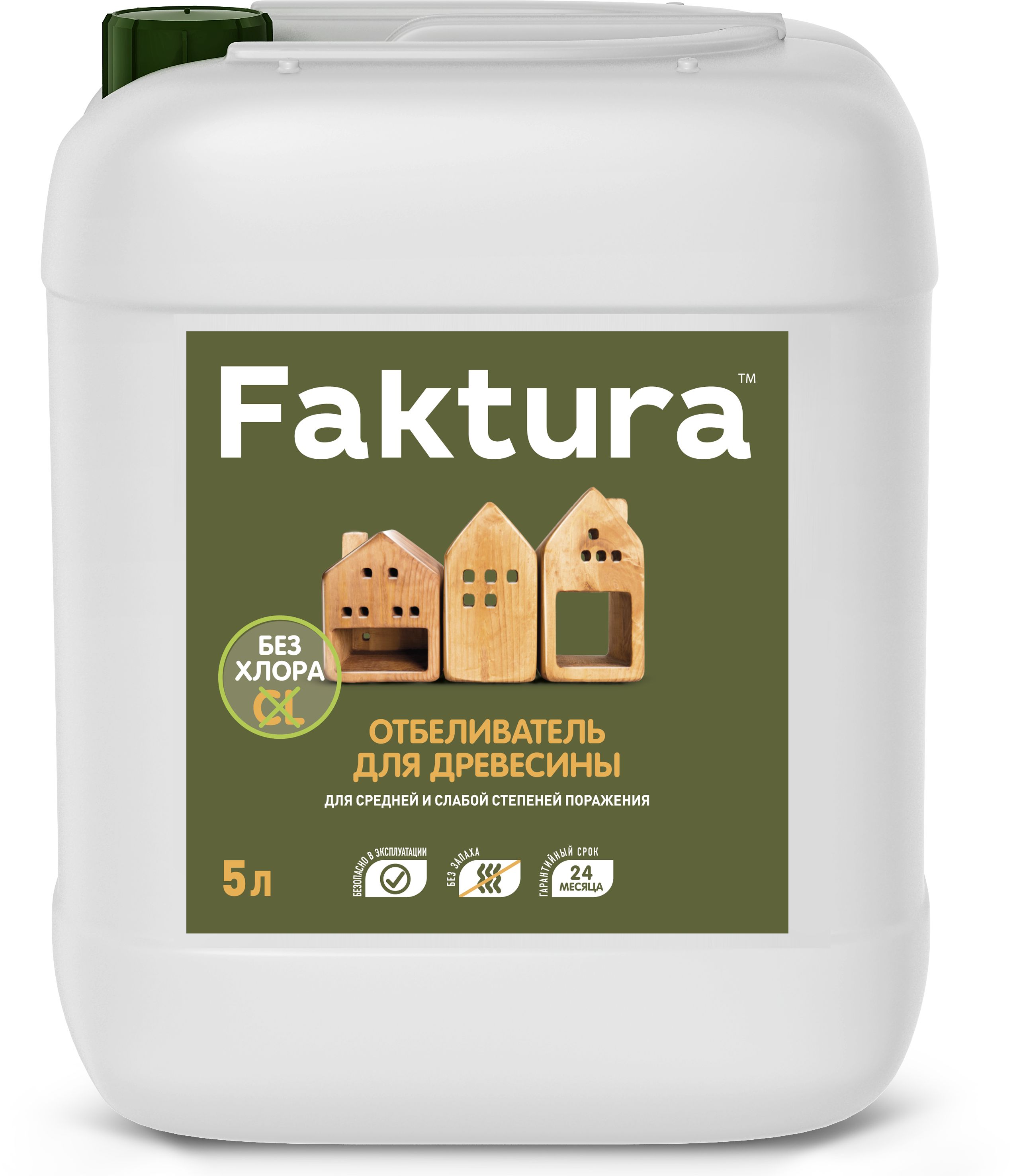 Изображение товара Отбеливатель FAKTURA для древесины 5 л - Бесцветный, Антисептическая Основа