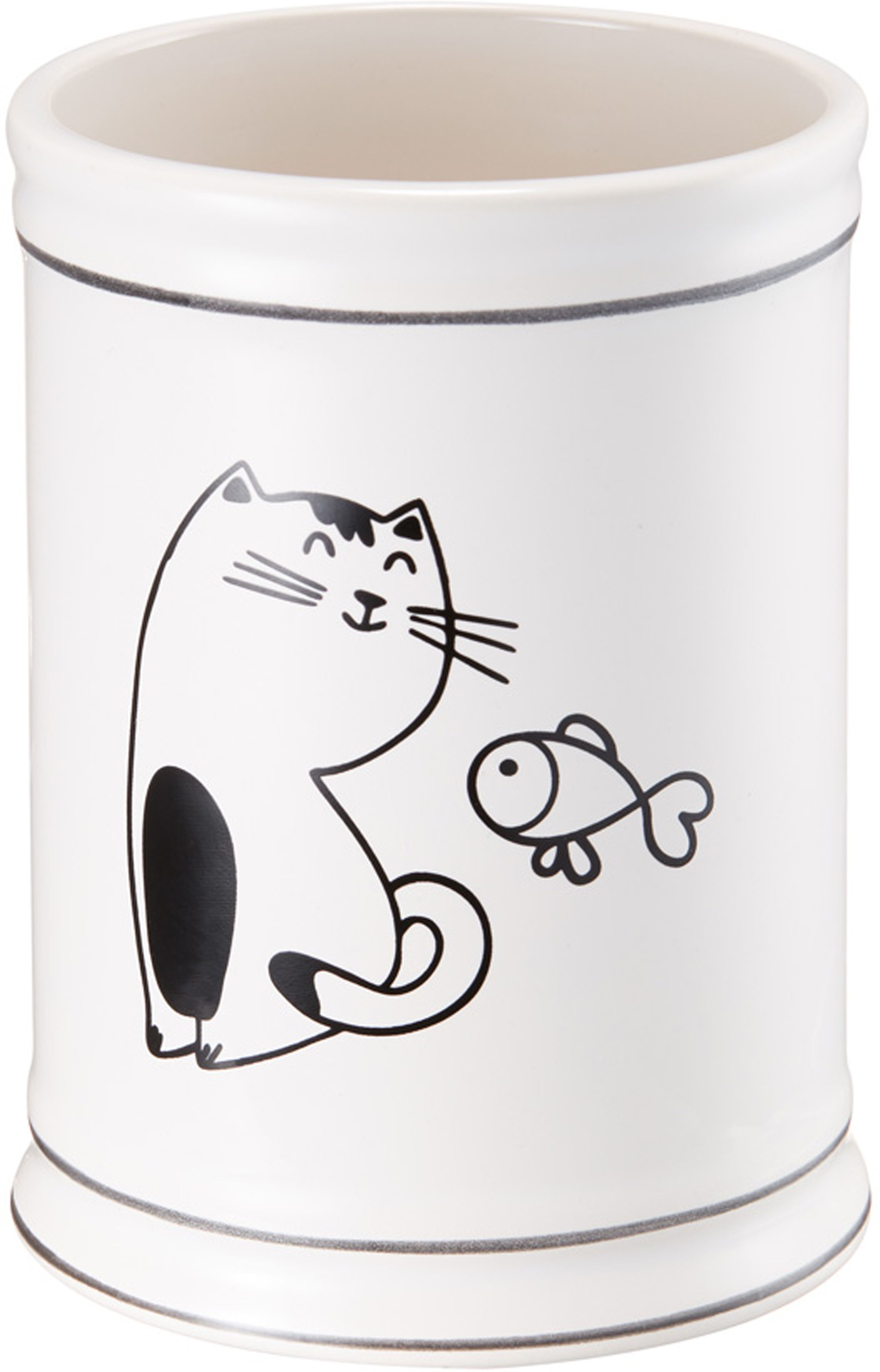Изображение товара Настольный керамический стакан Fora Happy Cats для ванной и кухни