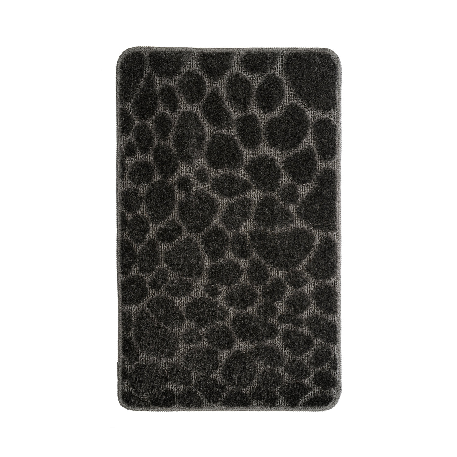 Изображение товара Коврик для ванной комнаты Fora STONE BLACK 50x80 см текстильный влаговпитывающий черный