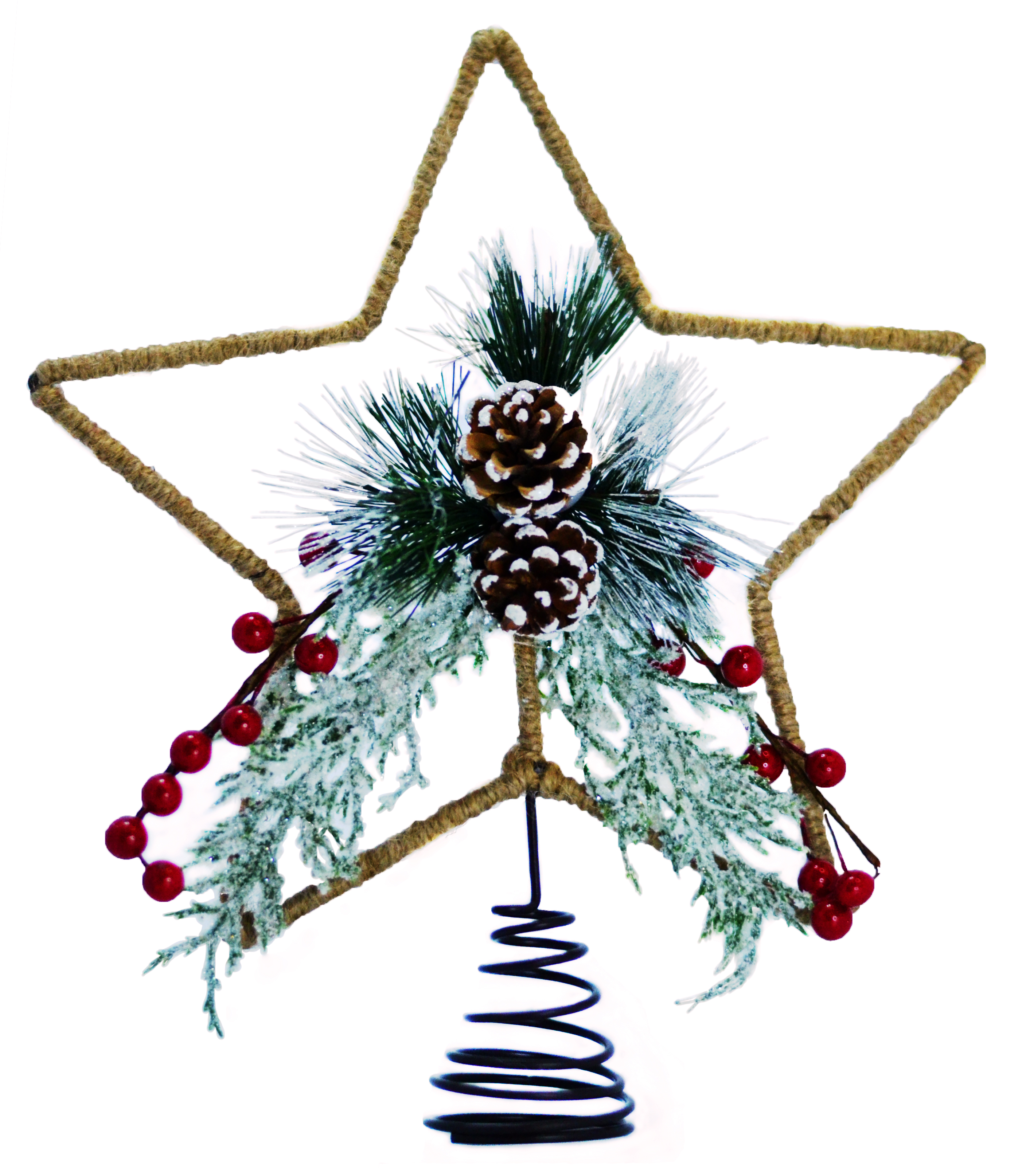 Изображение товара Верхушка на ель с шишками натуральная для новогодней елки