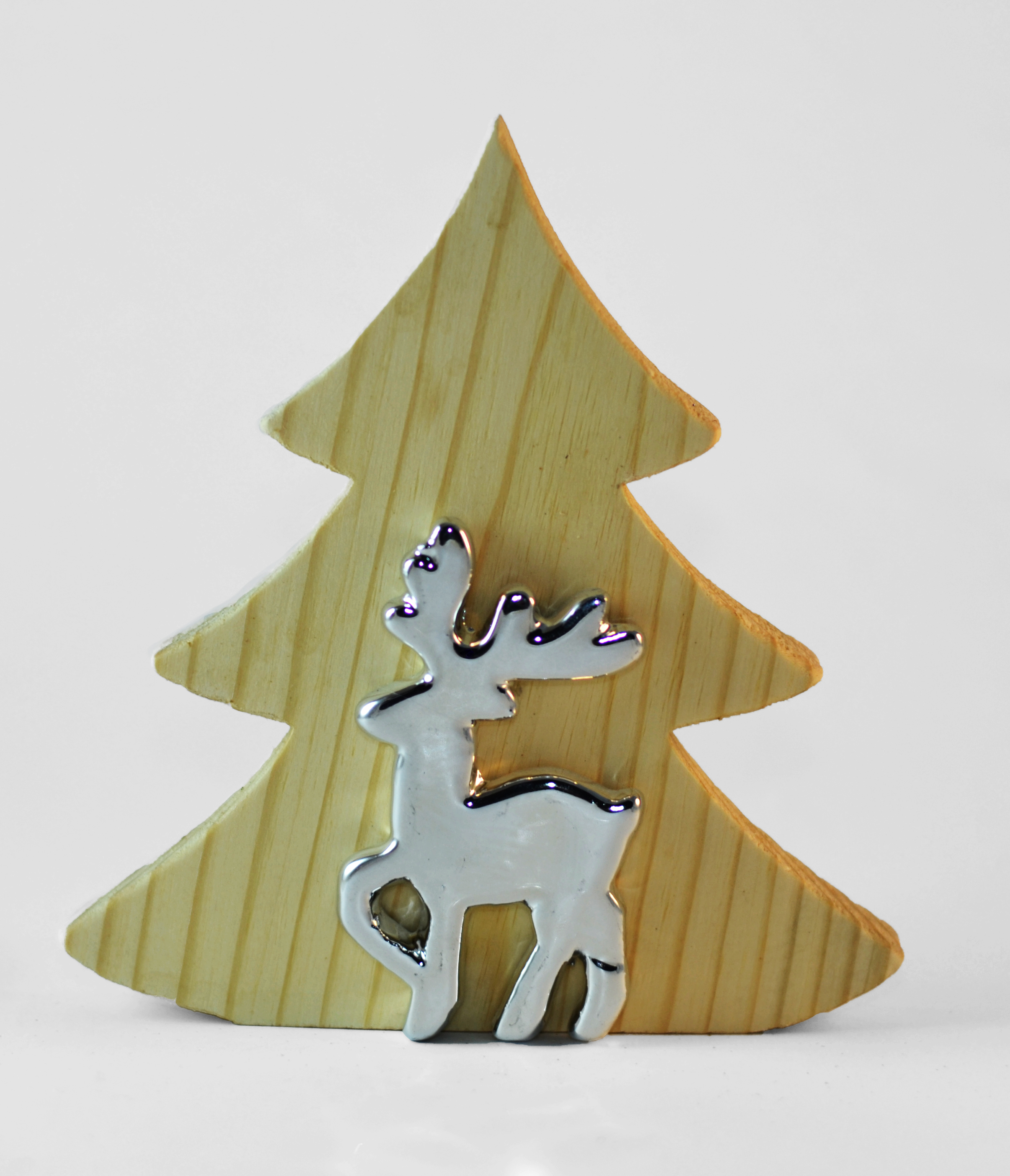 Изображение товара Ель с оленем дерево серая 16 см