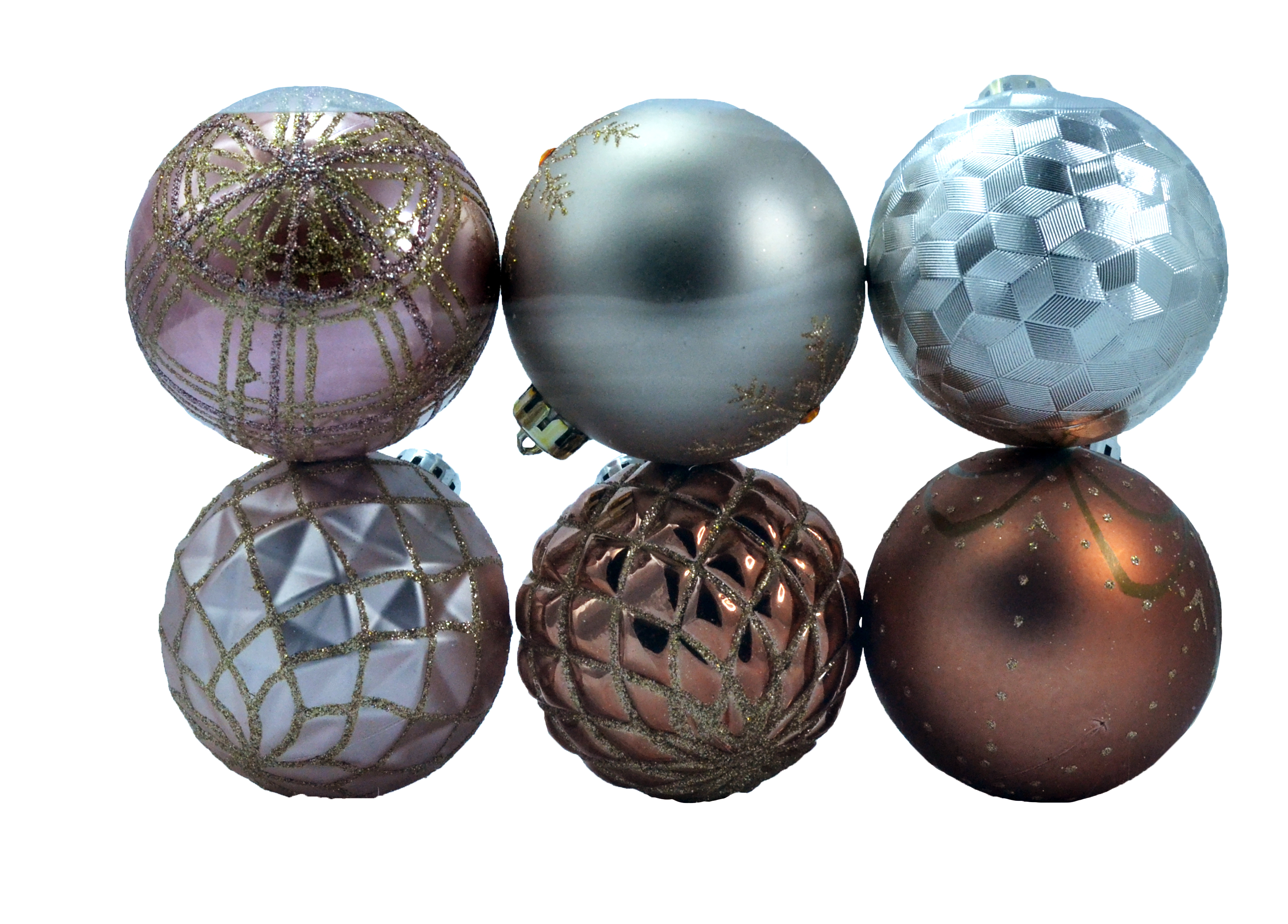 Изображение товара Набор шаров 6 шт пластик розовый Д 8 см