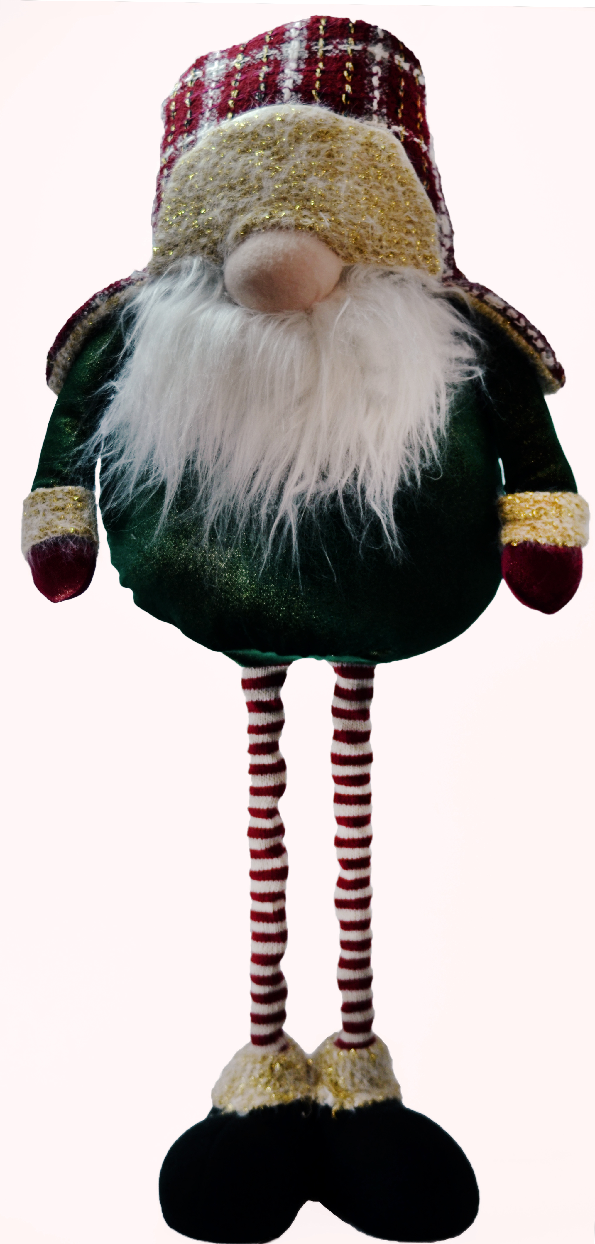 Изображение товара Санта pop-up ушанка красно-зеленый - стильный зимний аксессуар