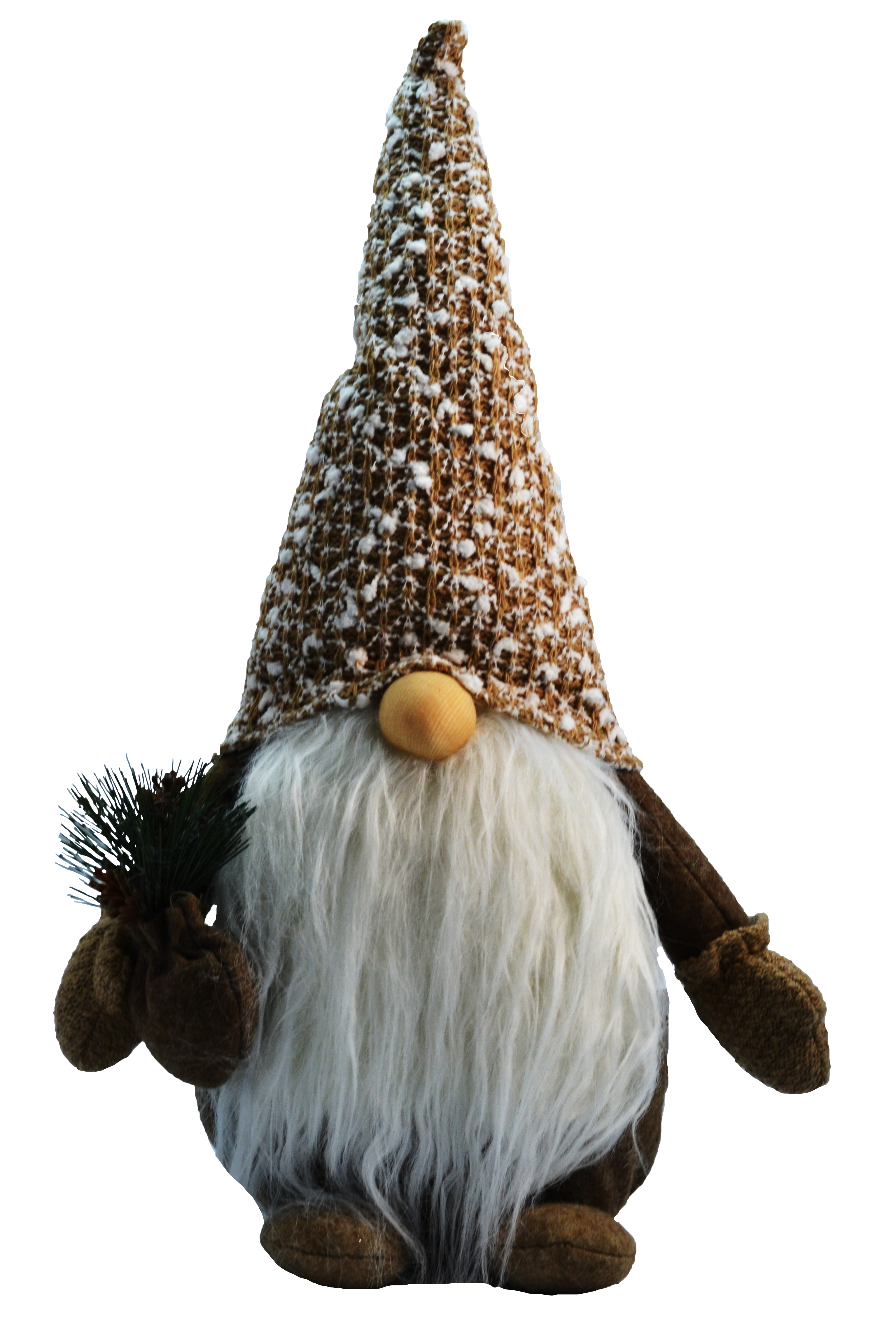 Изображение товара Санта Новогодний с мешочком бежево-коричневый