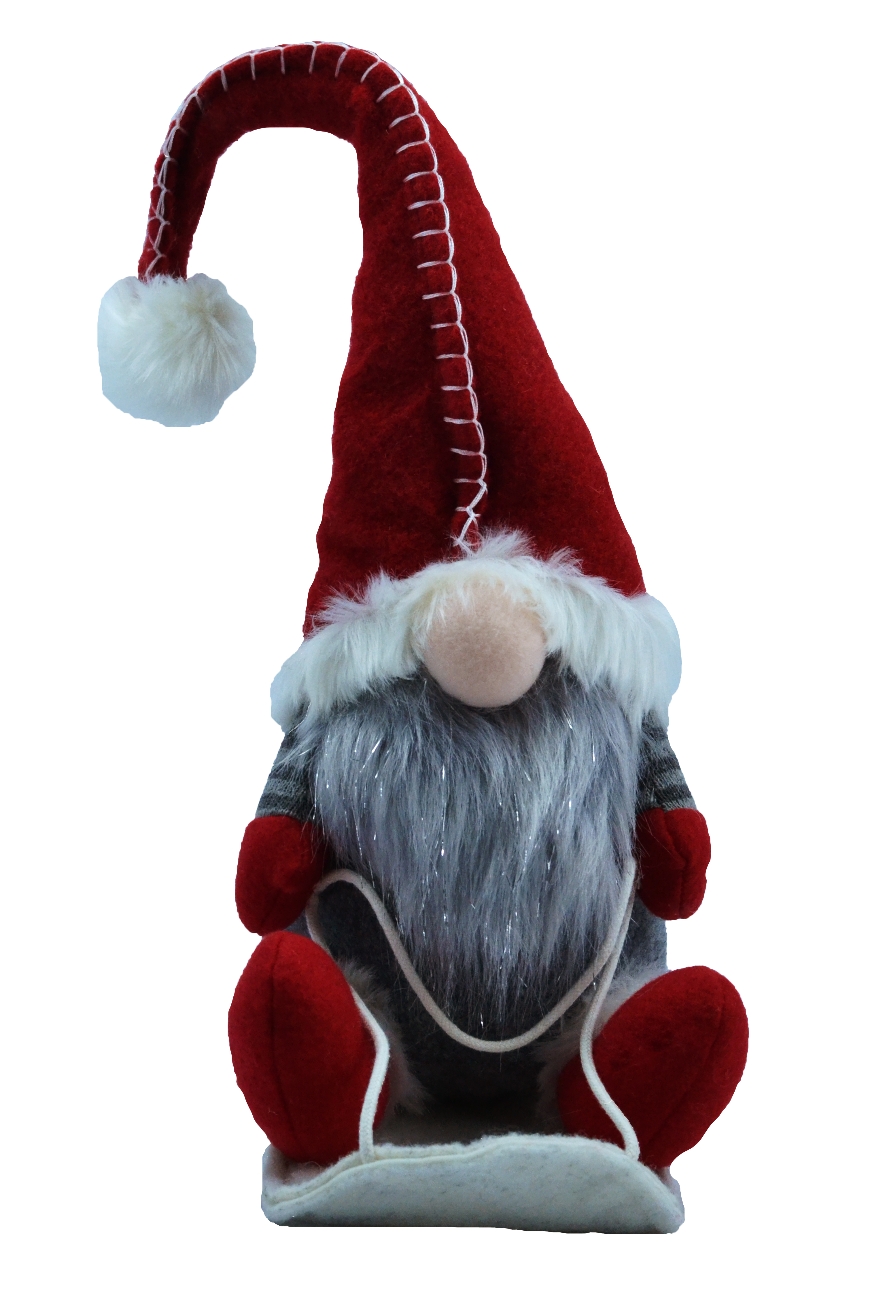 Изображение товара Новогодняя фигура Санта на санях красного цвета 28 см для праздничного декора