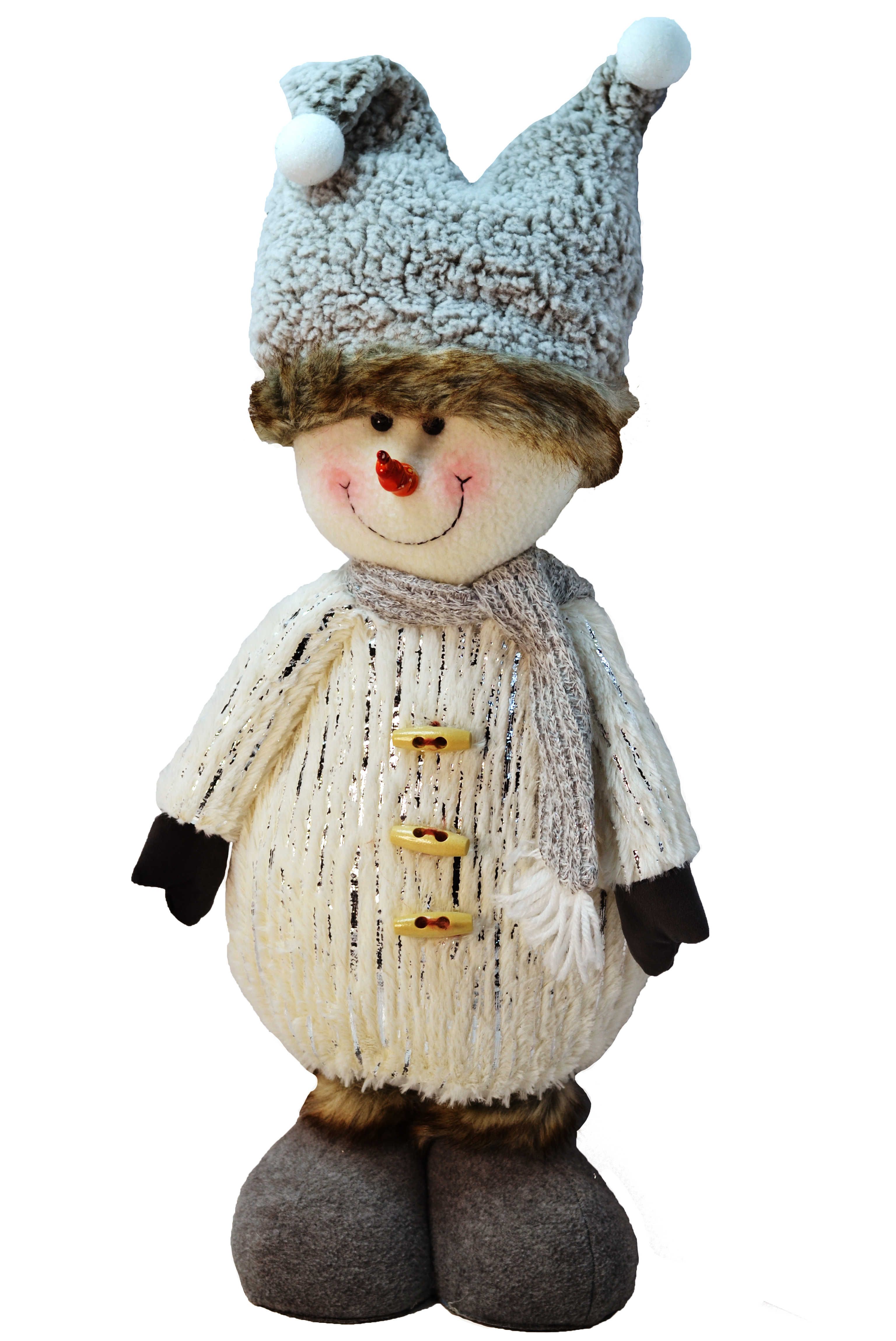 Изображение товара Новогодний снеговик серо-белый декоративный дом украшение праздничный декор