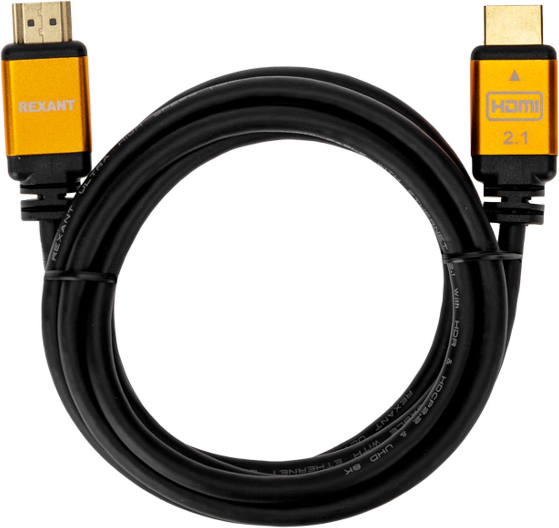 Изображение товара Кабель HDMI 2.1 2 м Gold REXANT для 4K и 8K гейминга