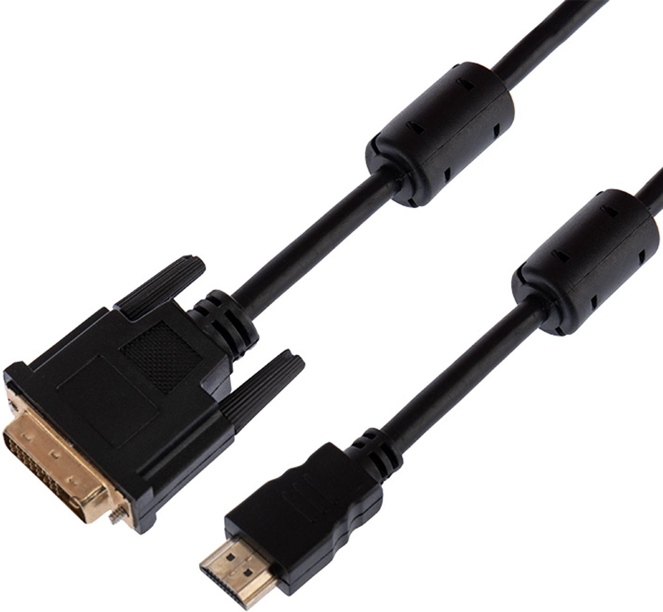 Изображение товара Шнур HDMI - DVI-D 15 м Gold с фильтрами REXANT