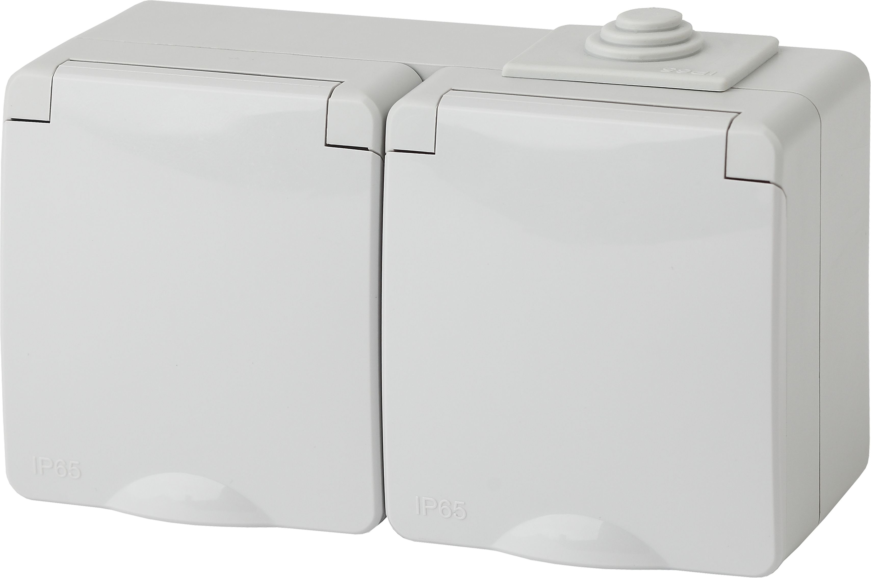 Изображение товара Электрическая розетка ЭРА Эксперт Б0035992 серый с защитой IP 55