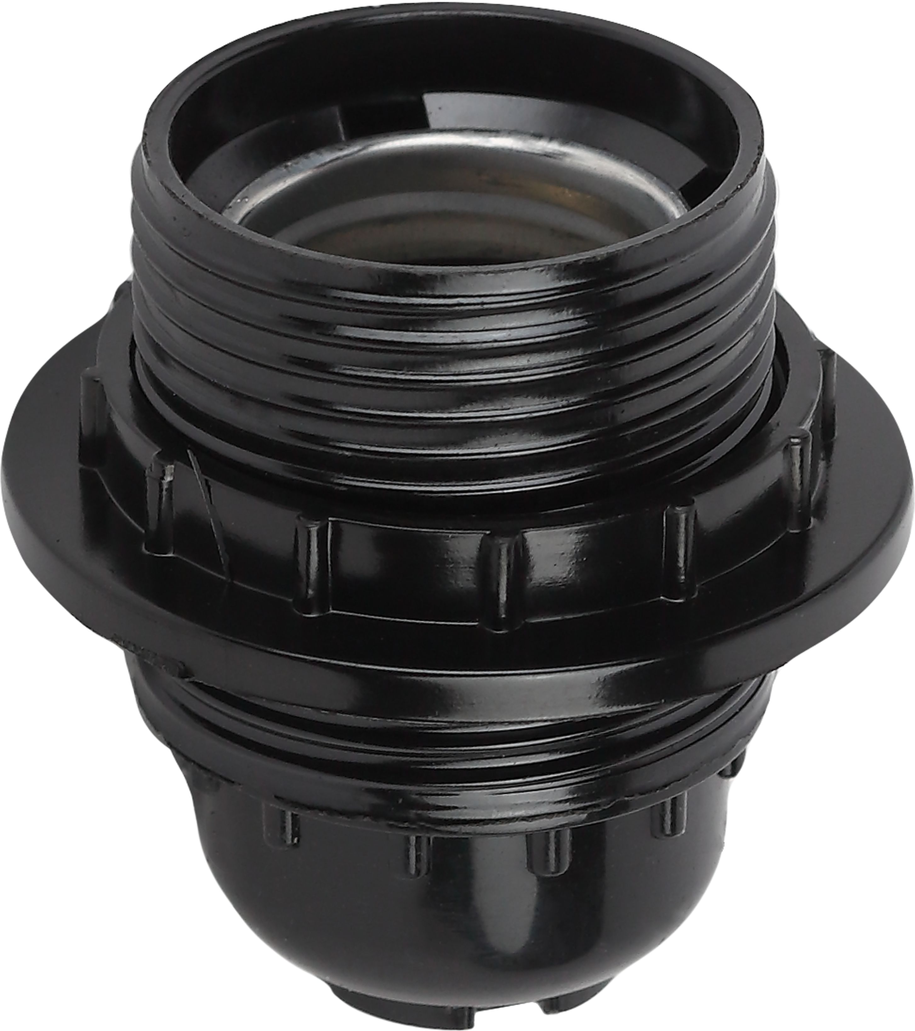 Изображение товара Патрон Е27 с кольцом ЭРА бакелит черный