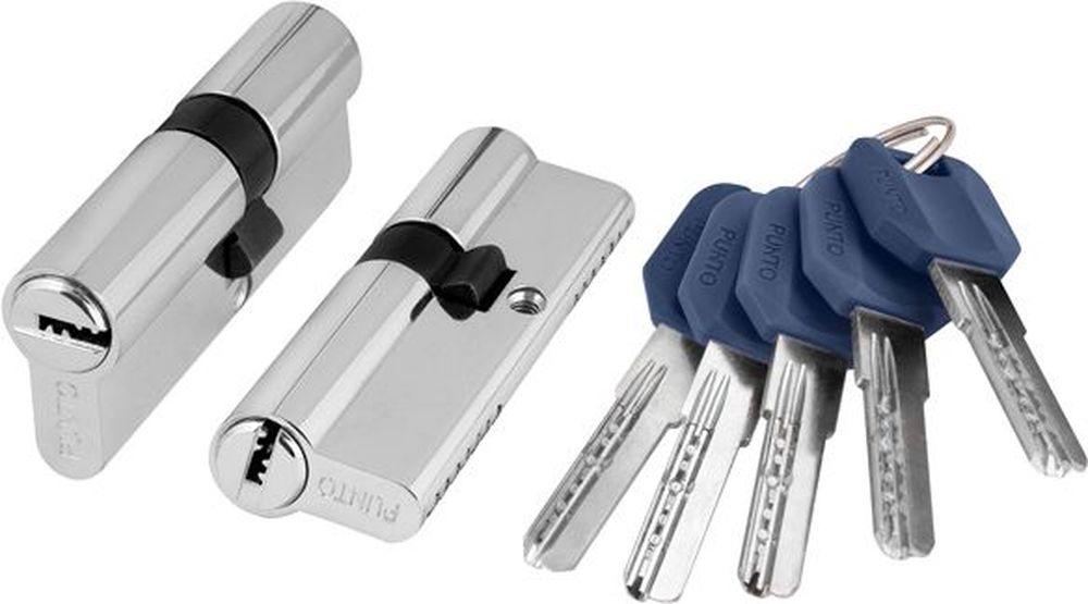Изображение товара Цилиндровый механизм Punto Z4000Key90 40 мм хромовый для врезных замков