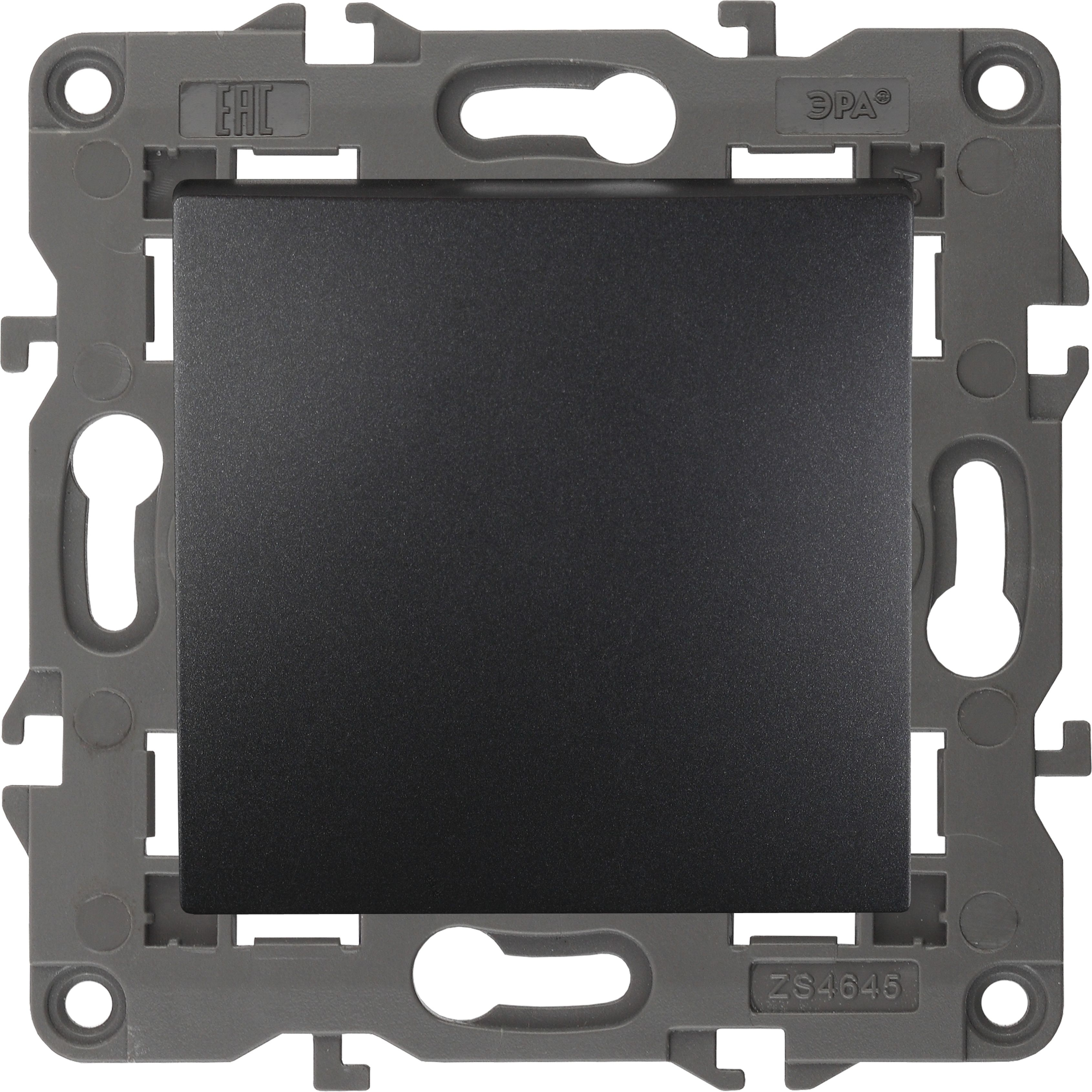 Изображение товара Выключатель 1-клавишный ЭРА Elegance Б0034261 антрацит черный