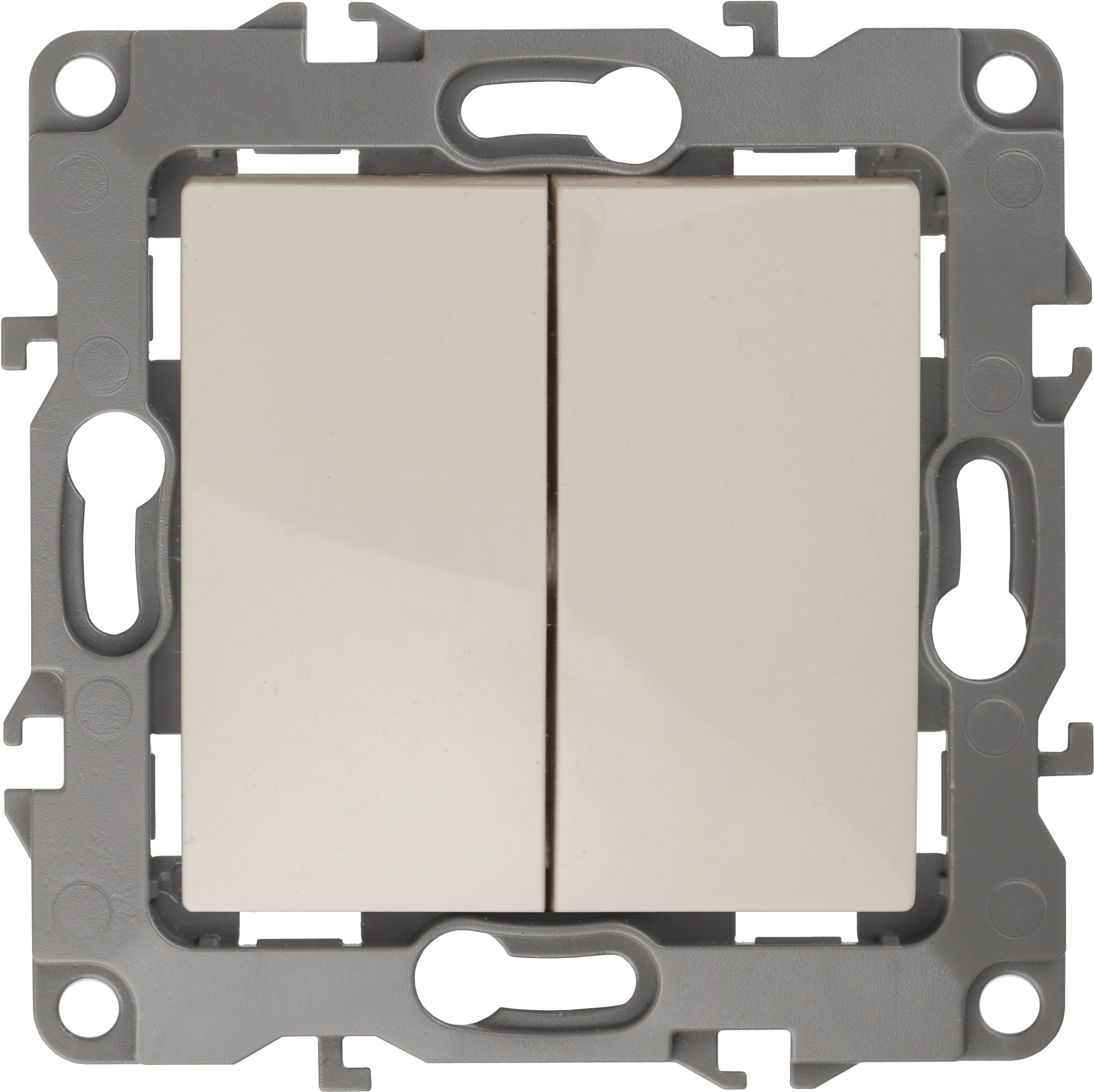 Изображение товара Переключатель 2-клавишный ЭРА Эра12 Б0014664 слоновая кость