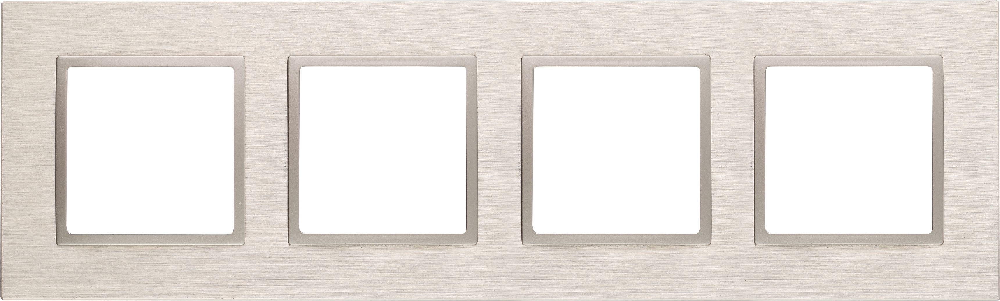 Изображение товара Рамка 4 поста ЭРА Elegance Б0034560 шампань