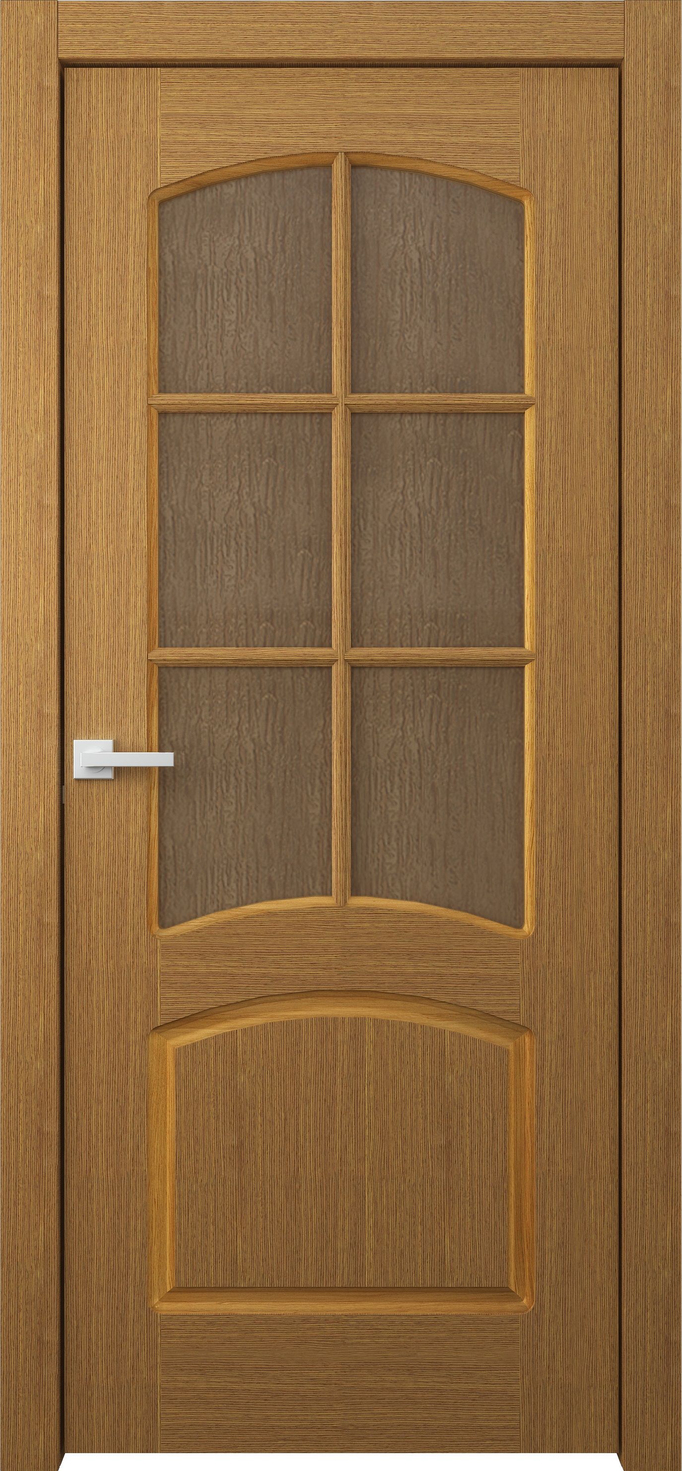 Изображение товара Межкомнатная дверь "Богема" остекленная шпон дуб 2000X600