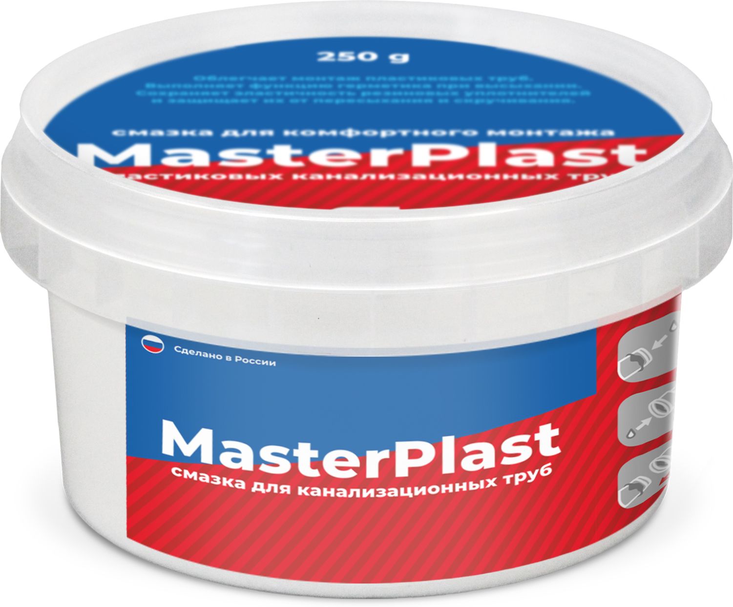 Изображение товара Смазка для канализационных труб MasterPlast 250 г