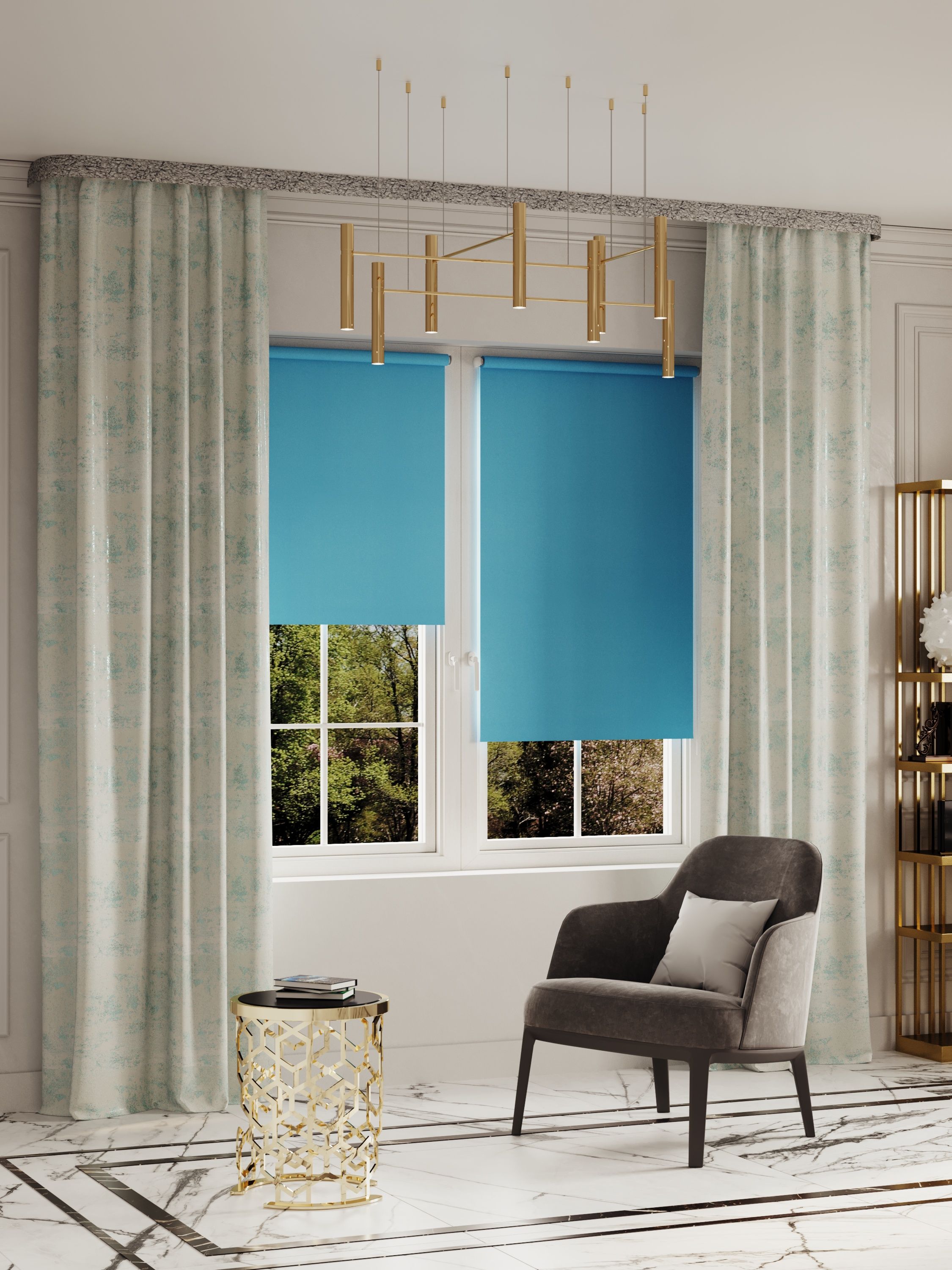 Изображение товара Рулонная штора Блэкаут Legrand 100x175 см бирюза