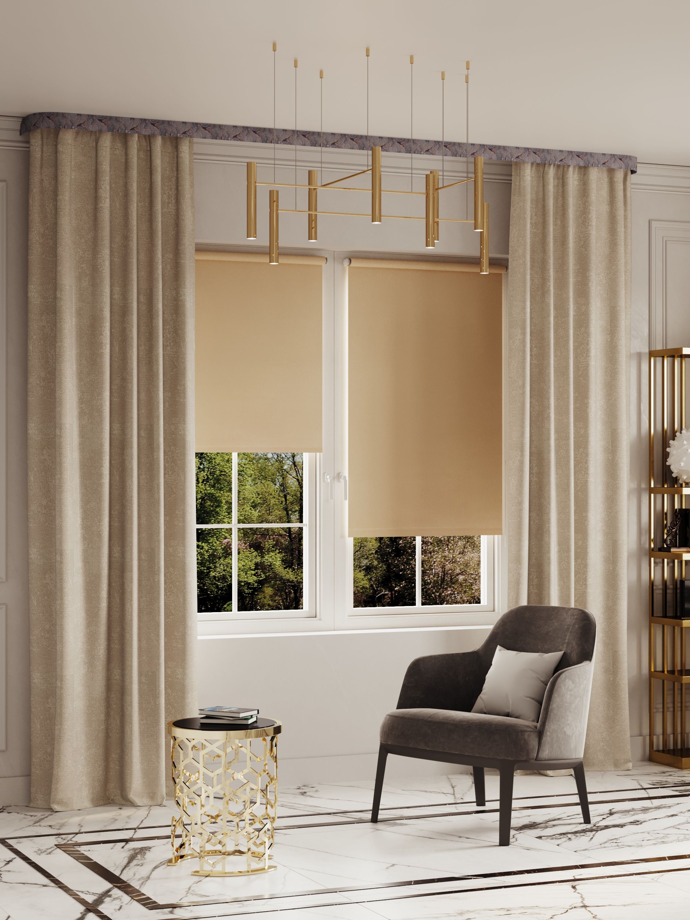 Изображение товара Рулонная штора Legrand Блэкаут 140x175 см, цвет латте