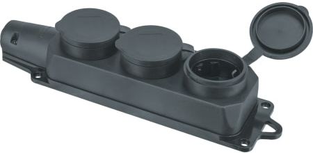 Изображение товара Колодка NAVIGATOR 3 гнезда 16А IP44 каучук