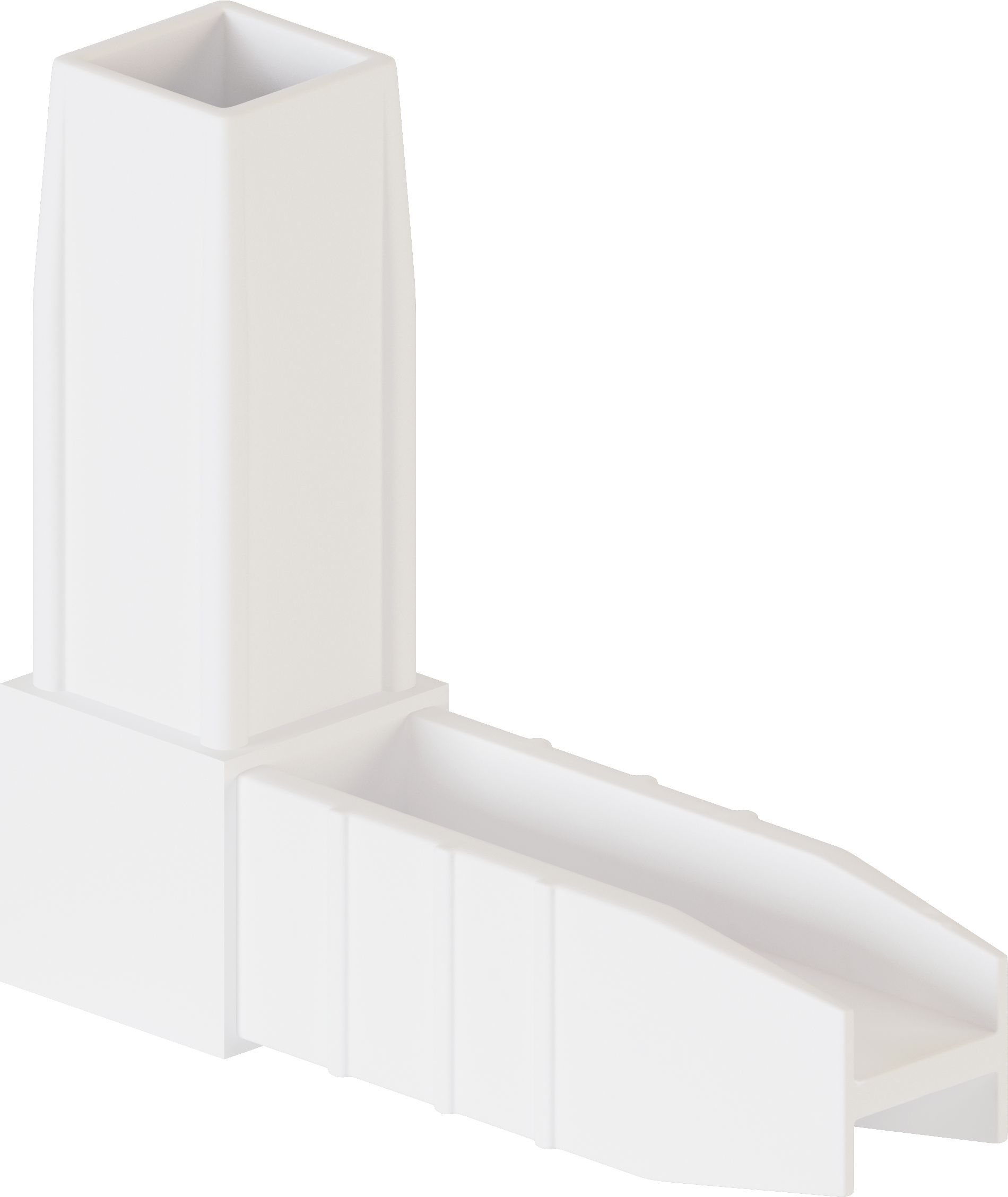 Изображение товара Коннектор 2 НАЙДИ белый для каркасных систем и мебели