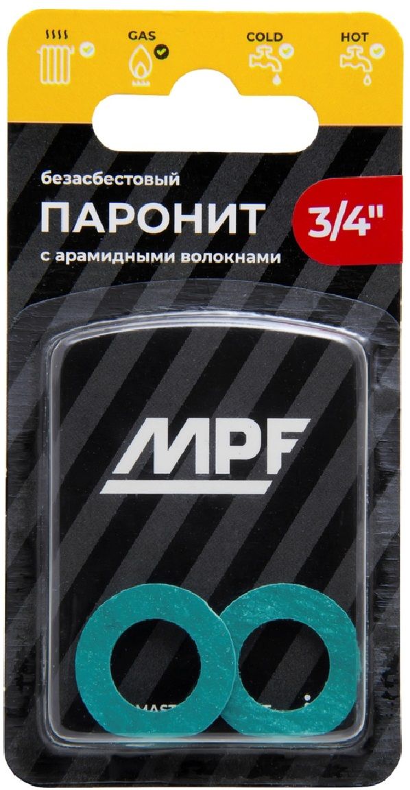Изображение товара Прокладка паронитовая MasterProf  безасбестовая MPF 3/4" 2 шт